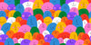 Colorful Cartoon People Wallpaper, Seamless Pattern Mural, Oversized Custom Size Wall Art, Non-Woven, Non-Adhesive, Modern Wall Paper, Removable