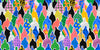 Colorful Diverse People Crowd Wallpaper, Seamless Pattern Mural, Oversized Custom Size Wall Art, Non-Woven, Non-Adhesive, Modern Wall Paper, Removable