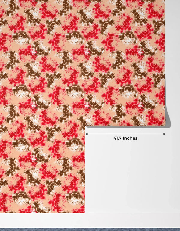 Abstract Allover Tie Die Wallpaper, Shibori Mural, Oversized Custom Size Wall Art, Non-Woven, Non-Adhesive, Modern Wall Paper, Removable