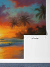 Tropical Beach, Golden Hour Wallpaper, Oil Painting Mural, Oversized Custom Size Wall Art, Non-Woven, Non-Adhesive, Modern Wall Paper, Removable