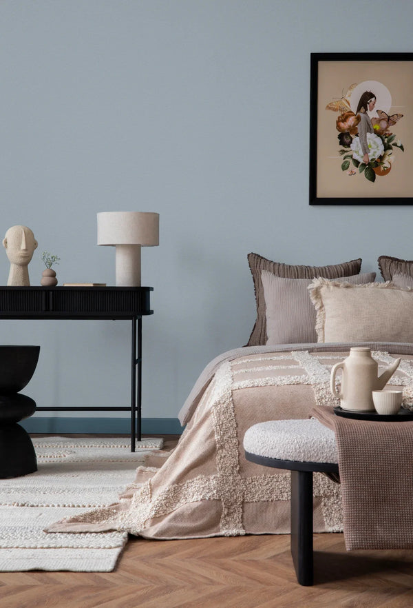 Pale Blue Grey Embossed Wallpaper, Textured Wallpaper,Natural Wallpaper, Modern & Minimalist Wall Covering,Modern Look Neutral Colors Glittering Wallcovering