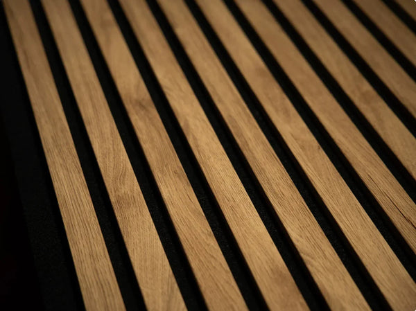 Tan Oak Acoustic Wall Panel | Natural Wood Slat Sound Panels