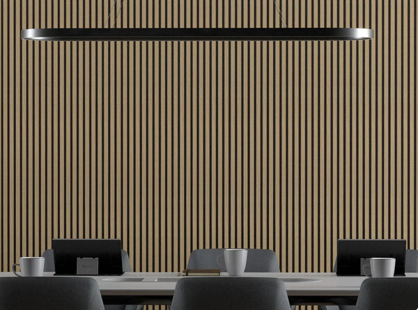 Tan Oak Acoustic Wall Panel | Natural Wood Slat Sound Panels