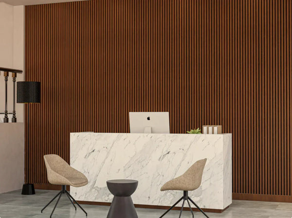 Birch Wood Acoustic Wall Panel | Minimalist Slat Design for Home & Office