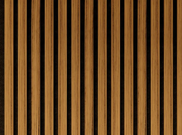 Olive Slatted Acoustic Wall Panel | Decorative Sound-Absorbing Wood Design