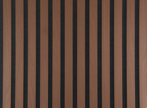 Italian Walnut Slatted Acoustic Panels | Rich Wood Finish for Modern Interiors