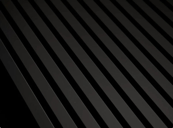 Onyx Gray Slatted Acoustic Panel | Contemporary Soundproof Wood Design