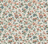 Vintage Flowers Wallpaper, Ethnic Mural, Oversized Custom Size Wall Art, Non-Woven, Non-Adhesive, Modern Wall Paper, Removable