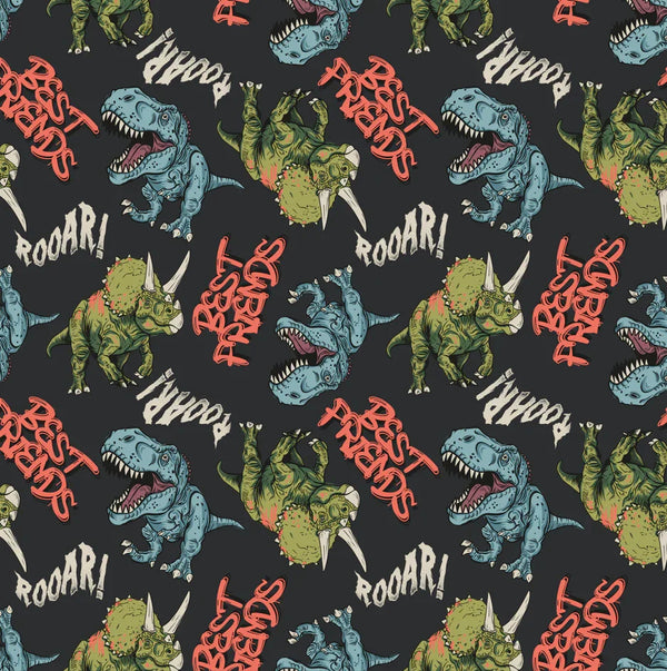 Cartoon Dinosaurs Wallpaper, Seamless Pattern Mural, Oversized Custom Size Wall Art, Non-Woven, Non-Adhesive, Modern Wall Paper, Removable