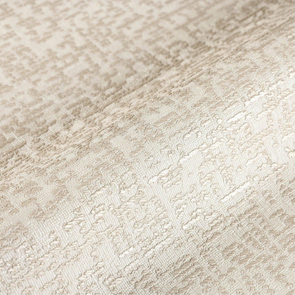 Abstract Glam 3D Embossed Wallpaper, Cream Color Metallic Accents Luxury Wallcovering, Washable, Durable Home and Commercial Use Wall Decor - Walloro High End Wallcoverings & More