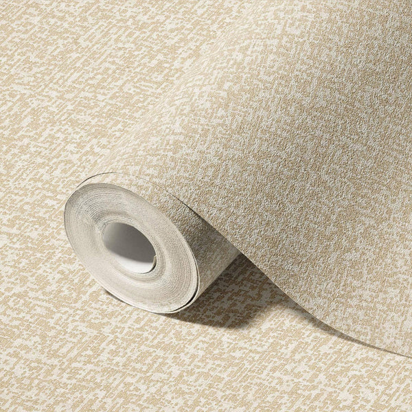 Abstract Glam 3D Embossed Wallpaper, Cream Color Metallic Accents Luxury Wallcovering, Washable, Durable Home and Commercial Use Wall Decor - Walloro High End Wallcoverings & More