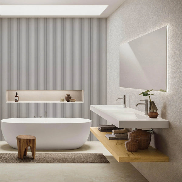 Gray Wall Panel, PS Wall Home Decoration Panel-Premium Quality - Walloro Luxury 3D Embossed Textured Wallpaper