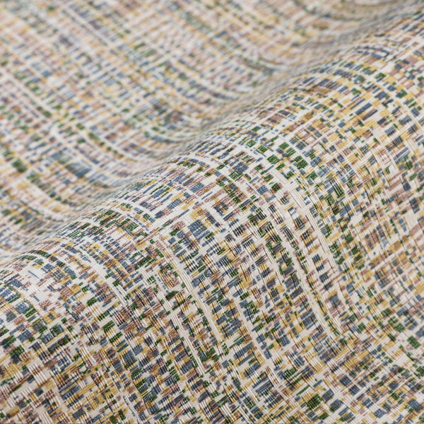 Basket Weave Woven Textile Wallpaper, Green, Blue, Red Realistic 3D Textured Fabric Linen Multi-Color Wallcovering - Walloro High End Wallcoverings & More