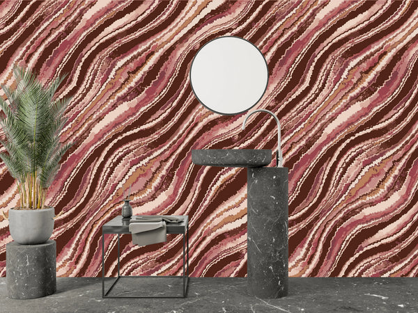 Abstract Art Wallpaper, Stripes Mural, Oversized Custom Size Wall Art, Non-Woven, Non-Adhesive, Modern Wall Paper, Removable