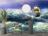Old Ship On Sea Wallpaper, Oil Painting Mural, Oversized Custom Size Wall Art, Non-Woven, Non-Adhesive, Modern Wall Paper, Removable