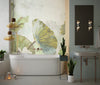 Lotus Leaves Wallpaper, Botanical Mural, Oversized Custom Size Wall Art, Non-Woven, Non-Adhesive, Modern Wall Paper, Removable