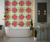 Christmas Poinsettia Wallpaper, Seamless Pattern Mural, Oversized Custom Size Wall Art, Non-Woven, Non-Adhesive, Modern Wall Paper, Removable