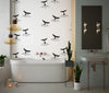 Shark Fin Wallpaper, Seamless Pattern Mural, Oversized Custom Size Wall Art, Non-Woven, Non-Adhesive, Modern Wall Paper, Removable