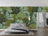 Seamless Trees Wallpaper, Traditional Mural, Oversized Custom Size Wall Art, Non-Woven, Non-Adhesive, Modern Wall Paper, Removable