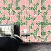 Abstract Geometric Floral Wallpaper, Seamless Pattern Mural, Oversized Custom Size Wall Art, Non-Woven, Non-Adhesive, Modern Wall Paper, Removable