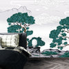 Chinese Painting Wallpaper, Classic Landscape Mountains Mural, Oversized Custom Size Wall Art, Non-Woven, Non-Adhesive, Modern Wall Paper, Removable