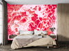 Red Harmony Wallpaper, Artistic Mural, Oversized Custom Size Wall Art, Non-Woven, Non-Adhesive, Modern Wall Paper, Removable