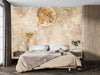 Cute Lion Baby Wallpaper, Gold Moon Mural, Oversized Custom Size Wall Art, Non-Woven, Non-Adhesive, Modern Wall Paper, Removable