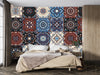 Talavera Ethnic Wallpaper, Seamless Pattern Mural, Oversized Custom Size Wall Art, Non-Woven, Non-Adhesive, Modern Wall Paper, Removable
