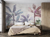 Soft Color Tropical Leaves Wallpaper, Banana Trees Mural, Oversized Custom Size Wall Art, Non-Woven, Non-Adhesive, Modern Wall Paper, Removable