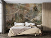 Tropics Painted Wallpaper, Vintage Mural, Oversized Custom Size Wall Art, Non-Woven, Non-Adhesive, Modern Wall Paper, Removable