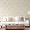 Beige Rich Baroque Damask Wallpaper Deep Embossed Shimmering Vintage Design - Walloro High End Wallcoverings & More