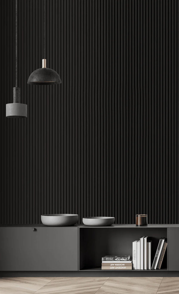 Black Wall Panel, PS Wall Home Decoration Panel-Premium Quality - Walloro High End Wallcoverings & More