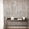 Bloom Flowers Wall Mural, Light Gray Floral Blossom Wallpaper, Oversized Nature Art Customized Wall Covering, Non-Woven, Non-Adhesive, Removable - Walloro High End Wallcoverings & More