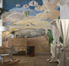 Whale in the Sky Wallpaper, Starry Night Mural, Oversized Custom Size Wall Art, Non-Woven, Non-Adhesive, Modern Wall Paper, Removable