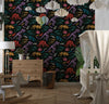 Colorful Dinosaur Skeletons Wallpaper, Seamless Pattern Mural, Oversized Custom Size Wall Art, Non-Woven, Non-Adhesive, Modern Wall Paper, Removable