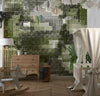 Grunge Halftone Wallpaper, Seamless Pattern Mural, Oversized Custom Size Wall Art, Non-Woven, Non-Adhesive, Modern Wall Paper, Removable