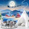 Christmas, Santa Wallpaper, Winter Landscape Mural, Oversized Custom Size Wall Art, Non-Woven, Non-Adhesive, Modern Wall Paper, Removable