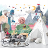 Fairytale Wallpaper, Seamless Mural, Oversized Custom Size Wall Art, Non-Woven, Non-Adhesive, Modern Wall Paper, Removable