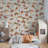Western Cowboys Rodeo Wallpaper, Seamless Pattern Mural, Oversized Custom Size Wall Art, Non-Woven, Non-Adhesive, Modern Wall Paper, Removable