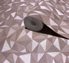 Brown Geometric Triangle Wallpaper, 3D Embossed Shiny Wallcovering, Abstract Pattern, Home Commercial Use - Walloro High End Wallcoverings & More
