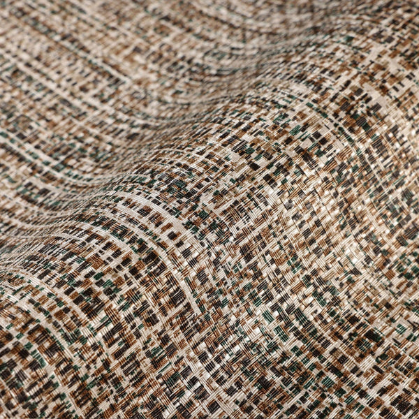 Brown Green Basket Weave Woven Textile Wallpaper, Beige, Blue Realistic 3D Textured Fabric Linen Multi-Color Wallcovering - Walloro High End Wallcoverings & More