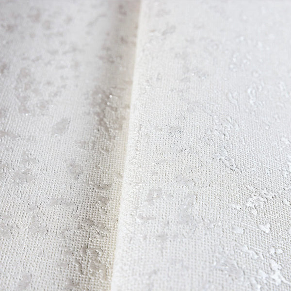 Classic Abstract Metallic Accent Wallpaper, White 3D Embossed Solid Color Glitter Shimmer Elegant Wallcovering - Walloro High End Wallcoverings & More