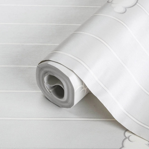 Clouds Kids Room Textured Wallpaper, Light Colors, Boys Girls Bedroom Wallpaper, Nursery Wallpaper, 114 sq ft Roll, Kids Bathroom Wallpaper - Walloro High End Wallcoverings & More