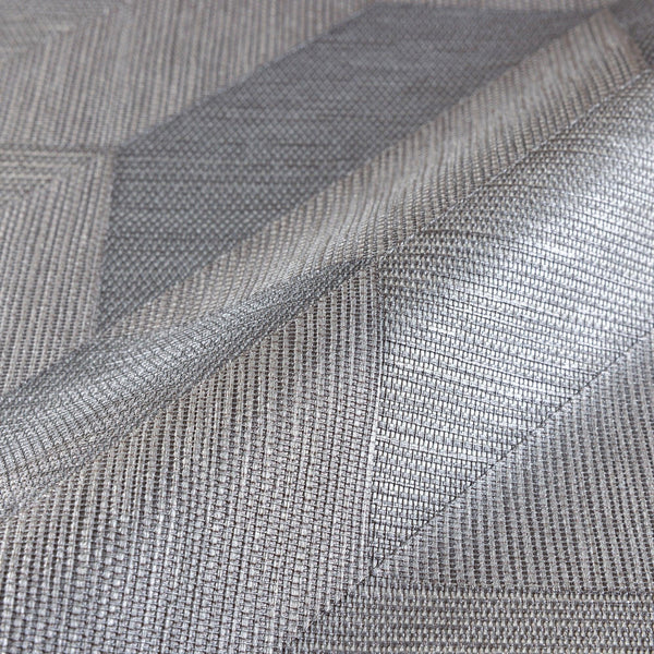 Contemporary 3D Embossed Geometric Wallpaper, Gray, Beige Modern Chevron Herringbone Shapes Wallcovering, Sturdy, Large 177 sq ft Roll - Walloro High End Wallcoverings & More