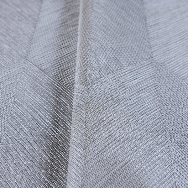 Contemporary 3D Embossed Geometric Wallpaper, Light Gray Modern Chevron Herringbone Shapes Wallcovering, Sturdy, Large 177 sq ft Roll - Walloro High End Wallcoverings & More