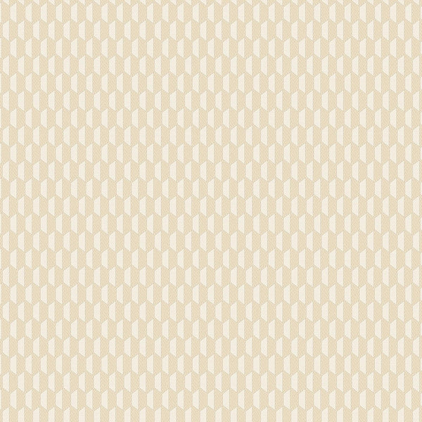 Cream Elegant Hexagon Embossed Wallpaper, Small Honeycomb Grid Pattern Textured wallcovering - Walloro High End Wallcoverings & More