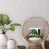 Cream Lace Trellis Wallpaper, Shiny Silver Gold Patterns Faded Colors Damask Design - Walloro High End Wallcoverings & More