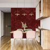 Red Burgundy Wallpaper, Leather Effect Watercolor Mural, Oversized Custom Size Wall Art, Non-Woven, Non-Adhesive, Modern Wall Paper, Removable