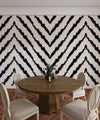 Diagonal Ikat Wallpaper, Seamless Pattern Mural, Oversized Custom Size Wall Art, Non-Woven, Non-Adhesive, Modern Wall Paper, Removable