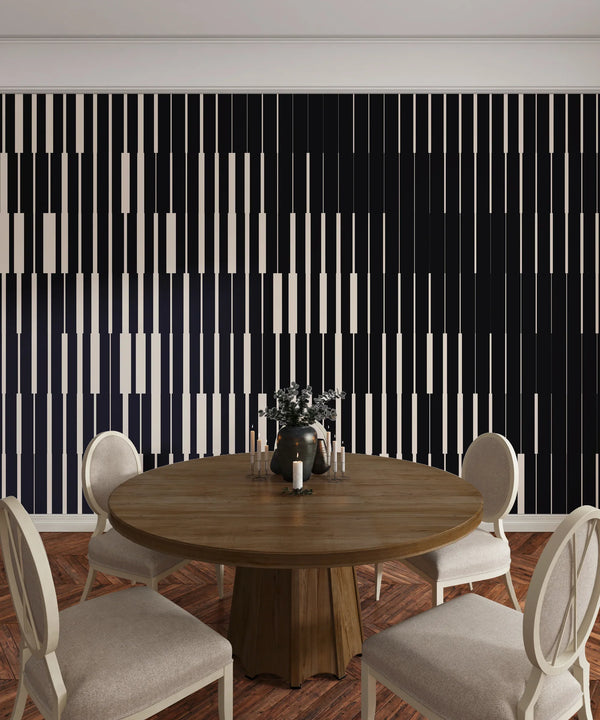 Line Halftone Wallpaper, Gradient Effect Pattern Mural, Oversized Custom Size Wall Art, Non-Woven, Non-Adhesive, Modern Wall Paper, Removable